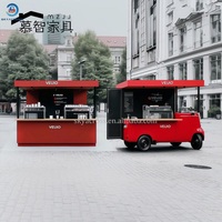 Chariot de vente mobile en fer forgé personnalisable pour usine de conteneurs, stand de marché extérieur, comptoir de caisse pour kiosque de thé au lait de rue