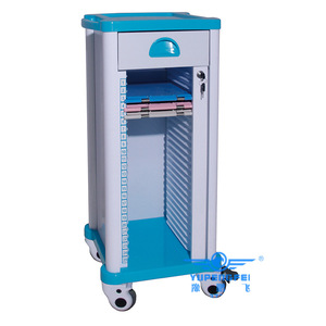 Carrito de Almacenamiento de Historiales Médicos Yu Pengfei, 750*410*950mm, ABS con Cerradura, para Uso Hospitalario - Product Image 1