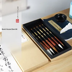 Ensemble <span class=keywords><strong>de</strong></span> 7 pinceaux chinois <span class=keywords><strong>pour</strong></span> débutants, ensemble complet <span class=keywords><strong>de</strong></span> peinture traditionnelle chinoise, <span class=keywords><strong>calligraphie</strong></span>, pinceaux <span class=keywords><strong>de</strong></span> grande taille, moyenne taille et petite taille, cadeau - Product Image 2
