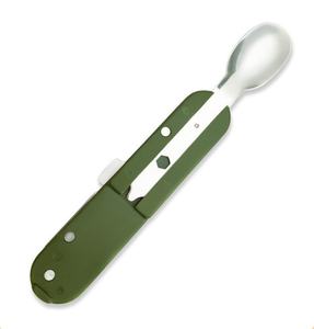 Vente en gros de vaisselle de camping multifonctionnelle 7 en 1, outils de survie, fourchette, cuillère, couteau pliables en acier inoxydable, pique-nique, camping - Product Image 2