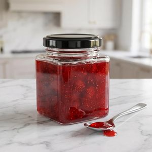 Kitchen Food Storage Containers Square Glass <b>Jar</b> With Black Airtight Lids Glass Mason <b>Jar</b> Canning <b>Jars</b> <b>for</b> <b>Jam</b> Honey - Product Image 1