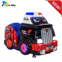 Manège pour enfants Highway 4x4 en fibre de verre, à monnayeur, avec jeu vidéo et balançoire, pour aire de jeux intérieure, 1 an, anglais