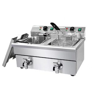Stainless Steel High Quality Single Cylinder Double Cylinder Commercial Electric Deep <strong>Fryers</strong> Potato Gas <strong>Chips</strong> <strong>Fryer</strong> With Faucet - Product Image 4