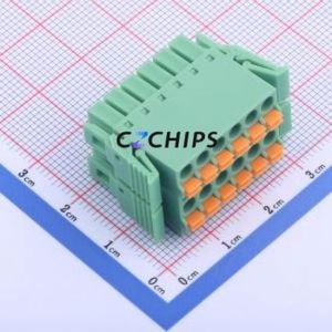 KF2EDGKNHG-3.81-2*6P Plug-in Terminal Block P=3.81mm Connector Plug Snap Fixing 2x6P 3.81mm - Product Image 1
