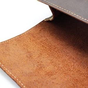 Estuche para bolígrafo de cuero Crazy Horse hecho a mano, funda protectora para bolígrafo de punta redonda - Product Image 1