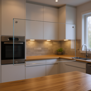 Panel de Vidrio Templado para Cocina D0100H5GCQ2, 39.4x15.7 Pulgadas, Transparente, Minimalista, Decorativo - Product Image 2