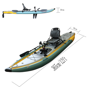 <span class=keywords><strong>Kayak</strong></span> de Pesca Inflable Plegable de PVC con Pedales, 3.6m, para Ríos y Pesca en el <span class=keywords><strong>Mar</strong></span>, Capacidad para 1 Persona, Ecológico - Product Image 3