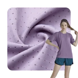 Tecido de camiseta esportiva de nylon 6006 # absorvente de umidade porosidade absorvente de suor de alta elasticidade