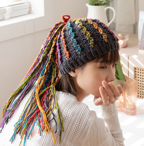 Personnalisé Unisexe Rasta Hiver Coloré Chaud Crochet Dépouillé Dreadlock Drôle Bonnet Bonnet Casquettes - Product Image 3
