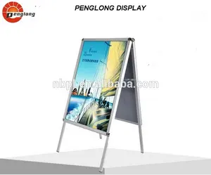 Panneau publicitaire en aluminium double face 25mm A-board Display Sign Holder Silver Black