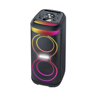 Nuevo Producto Más Vendido, Altavoces Dobles de 6.5 Pulgadas con Forma de Calabaza, Doble Gradiente RGB, Máquina de Karaoke Familiar, Micrófono Inalámbrico Individual