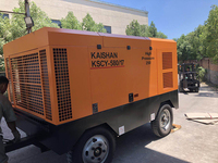 Compresseur d'air mobile à vis diesel KAISHAN série KSCY 9 bar 75kw 500 Cfm