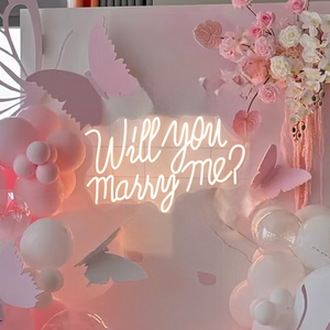 Enseigne Néon LED Personnalisable « Veux-tu m'Épouser » pour Mariage, Demande en Mariage, Fête, Décoration Murale Végétale, Publicité Néon - Product Image 2