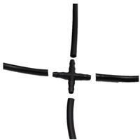 Raccord de dérivation croisé à quatre voies pour micro-tuyau d'irrigation goutte à goutte, 4-7 mm, pour serres et jardins
