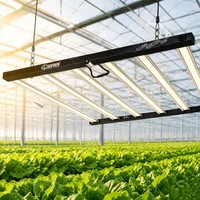 Lámpara LED de Cultivo Comercial de 720W, Espectro Completo, Alto PPFD, para Invernadero e Hidroponía, Sistema Regulable