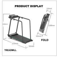 Treadmill Elektrik Komersial Harga Terjangkau dengan Desain Lipat dan Layar LED untuk Sesi Latihan Berjam-jam