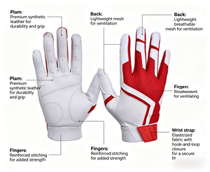 Guanti da Football Personalizzati in Poliestere Antiscivolo per Posizioni di Skill - Product Image 3