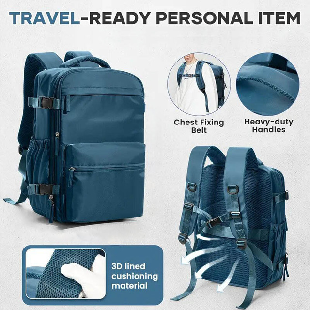 New Arrival Expandable Anti-Theft Business Backpack with USB Vacuum Compression Air Tight Feature Travel Laptop Air Pump