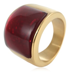 Anillos de moda yúnique, anillos geométricos de oro con bisel de piedra verde, joyería de regalo para el dedo índice para hombre - Product Image 4