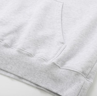 Buena calidad peso pesado YKH 600GSM Terry tela de gran tamaño hombro caído diseño personalizado sin cuerdas Sudadera con capucha para hombre