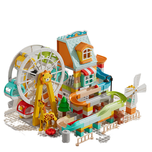 Mesa de juguete de bloques de construcción de plástico grande multifuncional para niños, mesa de juego de montaje educativo para bebés - Product Image 5
