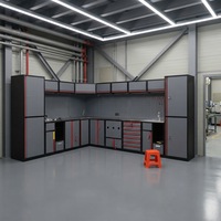 Système de rangement modulaire personnalisable en acier robuste pour atelier de garage, avec établi et tiroirs, support OEM inclus
