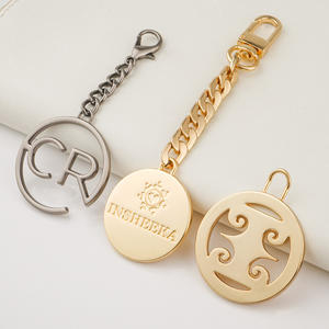 Llavero de aleación de Zinc de diseño profesional, accesorios para bolsos, etiqueta de marca de Metal personalizada, llavero colgante redondo de Metal con gancho - Product Image 4
