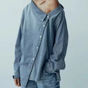 Best Quality <b>Men's</b> Casual Long Sleeve Cotton Denim Shirt Top Selling Breathable Product with Customized Logo - Product Image 1