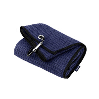 Accessoires de golf de qualité supérieure Serviette de golf en microfibre colorée Serviettes de golf à motif gaufré avec logo personnalisé avec bordure noire