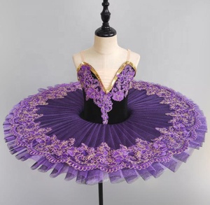 Tutu de ballet professionnel classique pour adultes et enfants, tutu plat blanc Lago des cygnes, costume de danse de ballerine pour filles et femmes - Product Image 2