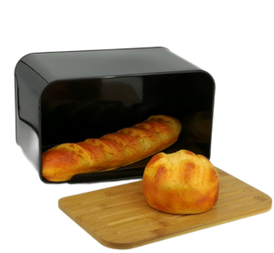 กล่องใส่ขนมปังแบบเลื่อนทำจากไม้ไผ่, กล่องเก็บขนมปังโลหะ, กล่องใส่ขนมปังบนเคาน์เตอร์ครัว, กล่องใส่ขนมปังกันฝุ่นขายส่ง - Product Image 4