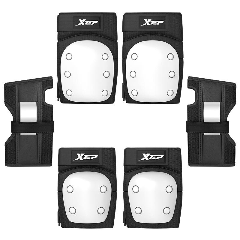 [Ensemble de 7 pièces] Équipement de protection noir et casque blanc