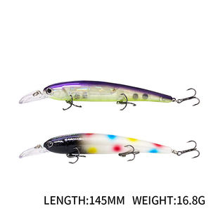 Esca rigida in plastica di alta qualità da 145mm 10 colori in ABS <span class=keywords><strong>artificiali</strong></span> esca galleggiante pesciolino artificiale per trespolo <span class=keywords><strong>spigola</strong></span> - Product Image 3