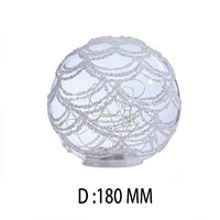 Lampu LED Bulat Bertenaga Baterai dengan Penutup Kaca Anti Debu dan Bunga Kering/Air Terkering