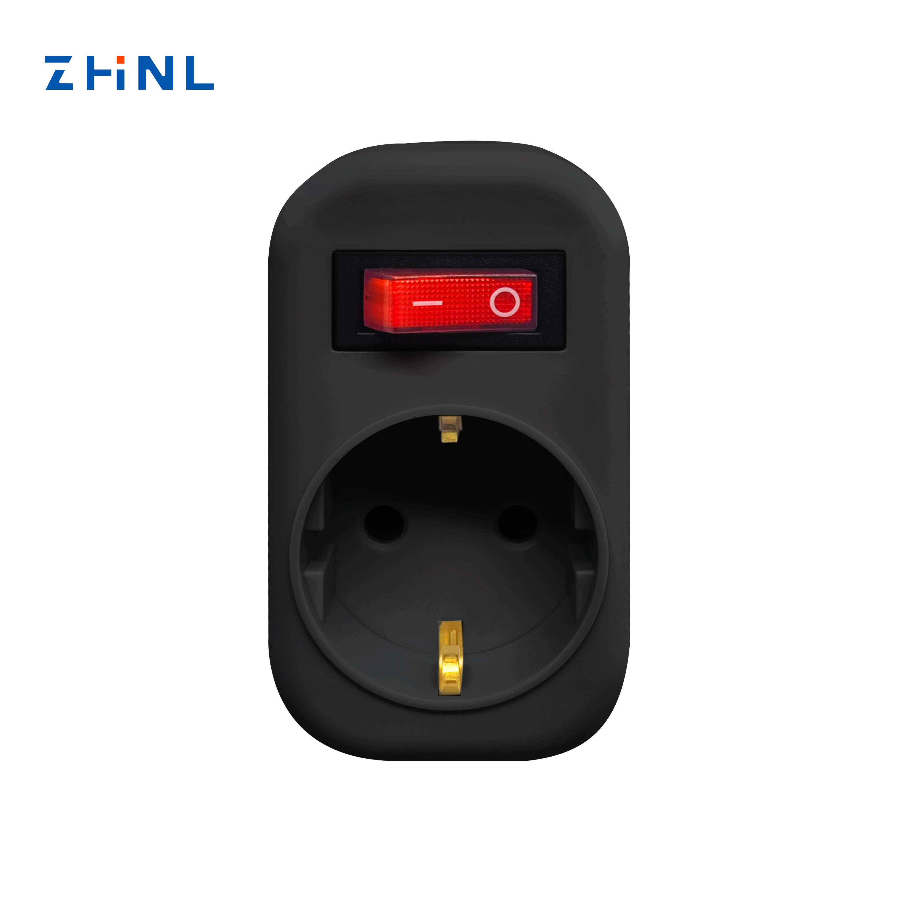 EU 1 AC outlet+1 switch (Black)