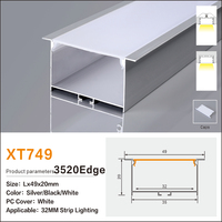 Profilé de canal LED en aluminium léger et adaptable, personnalisé en usine, pour la décoration d'hôtels