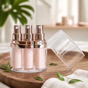 Ensemble d'emballages cosmétiques, tube cosmétique, contenant de lotion de luxe, flacon pompe sans air 15 ml - Product Image 1