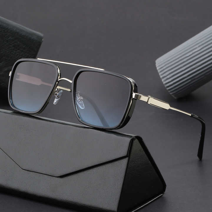 LOGO SQUARE SUNGLASSES 𝘚𝘔𝘜08𝘚 IN METAL main image 0