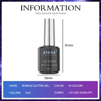 JTING Ensemble de 24 Gels Scintillants Effet Éclat Explosif – Collection en Boîte avec Design Unique – Vernis Gel Ultra Brillant