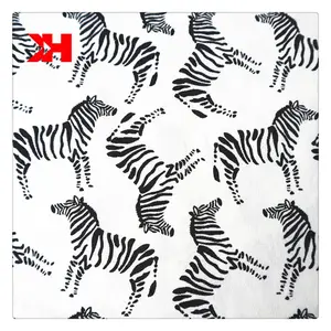 Zebra Design Wave Point Printed 100% Cotton Fabric For Children's Garment