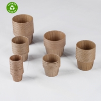 Gobelets jetables en papier kraft à paroi simple gradués, écologiques, pour médicaments