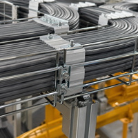 LINSHENG Wire Mesh Cable Tray 300x100x4.0mm Baja Galvanis untuk Kabel Ruang Server Pusat Data