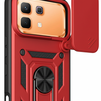 Coque de téléphone Infinix Note 60 Pro 5G avec béquille, anneau, protection coulissante pour appareil photo, antichoc, coque blindée