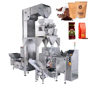 CE Approved Automatic Coffee Powder Beans Side Gusset Flat Bottom Bags Packaging Machine with Nitrogen Flush Vacuum Seal