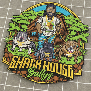 Лидер продаж, вышитые значки на заказ, железные на шитье, большой вышитый патч, крючок и петля, вышивка на заказ, патч для одежды - Product Image 1