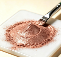 GUANZUN Roségold Feinkörniges Aluminium-Glitzerpigment Gratis 1g Probe Kosmetikqualität 36M Haltbarkeit Lidschatten-Lederpigmente