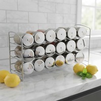 Panier de rangement portable en fil métallique pour cuisine, support multifonctionnel pour épices, organiseur et présentoir pour la maison