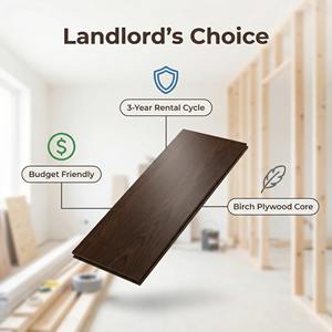 Plancher en bois dur multicouche en chêne et bouleau, économique et facile à nettoyer, dimensions 1900x190x14mm, utilisation extérieure, garantie 5 ans - Product Image 2