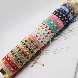 BG1125 Délicat tissé à la main arc-en-ciel Miyuki graine perlée coeurs métier à tisser Bracelet pour les femmes cadeaux de fête des mères - Product Image 2