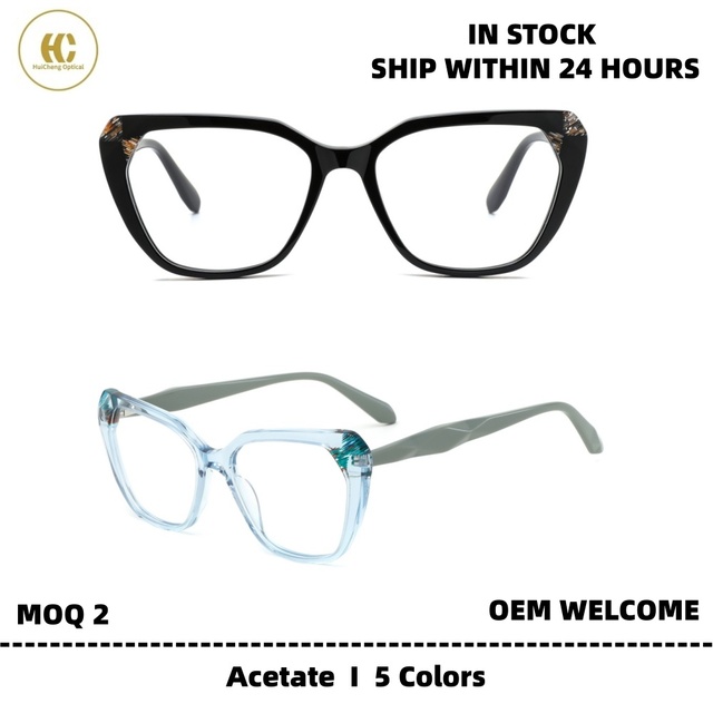 Spot Goods 2026 New Fashion Style Acetate Optical Glasses with Fast Delivery for Daily Wear